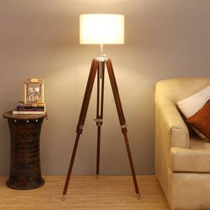 Floor Lamps In New Delhi Design Margot Floor Lamp (Brown Shade Colour, Walnut)
