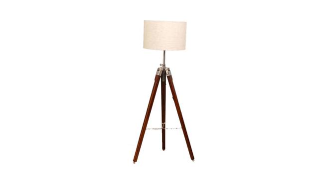 Madeleine Floor Lamp (Brown Shade Colour, Walnut) by Urban Ladder - Front View Design 1 - 338723