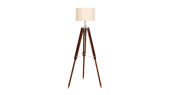 Margot Floor Lamp (Brown Shade Colour, Walnut) by Urban Ladder - Front View Design 1 - 338725