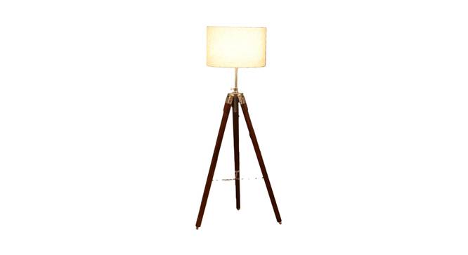 Madeleine Floor Lamp (Brown Shade Colour, Walnut) by Urban Ladder - Front View Design 1 - 338731