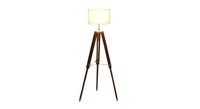 Margot Floor Lamp (Brown Shade Colour, Walnut) by Urban Ladder - Front View Design 1 - 338733