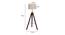 Yarine Floor Lamp (Brown Shade Colour, Walnut) by Urban Ladder - Design 1 Dimension - 338772