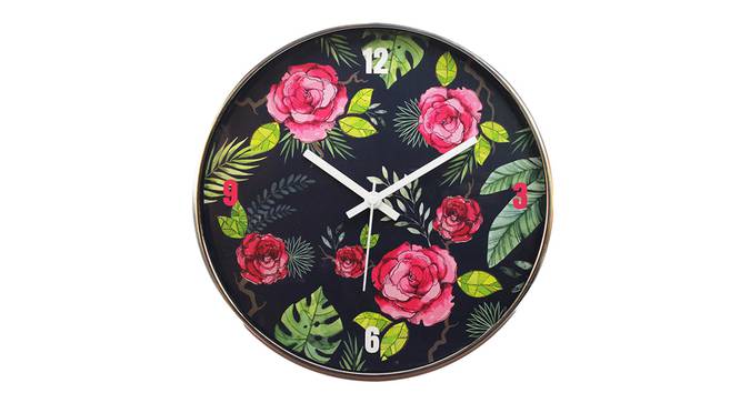 Blue Rose Wall Clock by Urban Ladder - Front View Design 1 - 338792