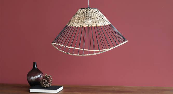 Kyoto Dome Hanging Lamp (Black Finish) by Urban Ladder - Design 1 Half View - 338886
