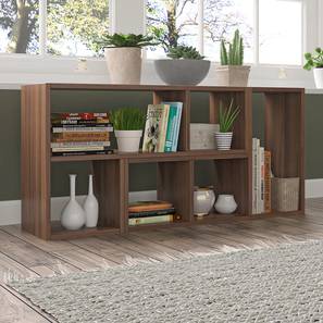 Room Divider Design Hayden Display Shelf (35-book capacity) (Classic Walnut Finish)