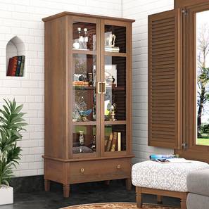 Bookshelf Design Malabar Bookshelf/Display Cabinet (55-book capacity) (Amber Walnut Finish)