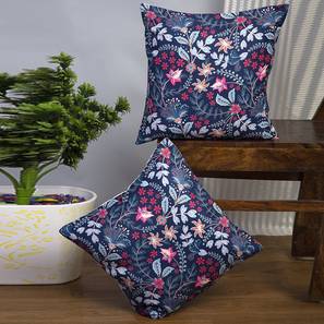 Alina Decor Design Amabel Cushion Cover - Set of 2 (Blue, 41 x 41 cm  (16" X 16") Cushion Size)
