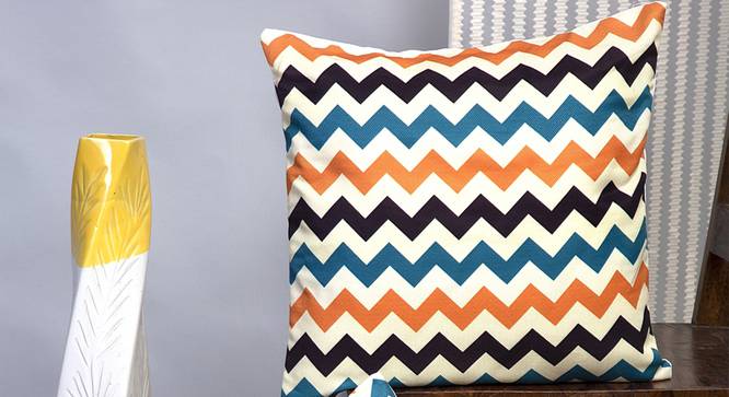 Bellanca Cushion Cover - Set of 2 (Blue, 30 x 46 cm  (12" X 18") Cushion Size) by Urban Ladder - Design 1 Half View - 339930
