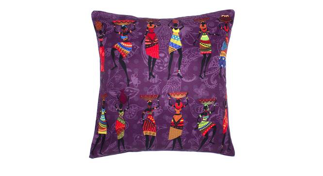 Bronwyn Cushion Cover - Set of 2 (Purple, 41 x 41 cm  (16" X 16") Cushion Size) by Urban Ladder - Front View Design 1 - 339934