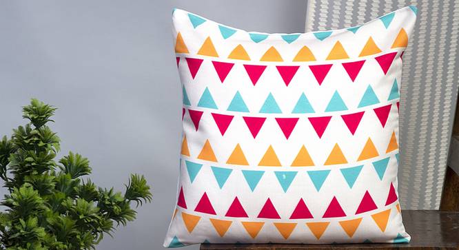 Florian Cushion Cover - Set of 2 (Red, 41 x 41 cm  (16" X 16") Cushion Size) by Urban Ladder - Design 1 Half View - 339996