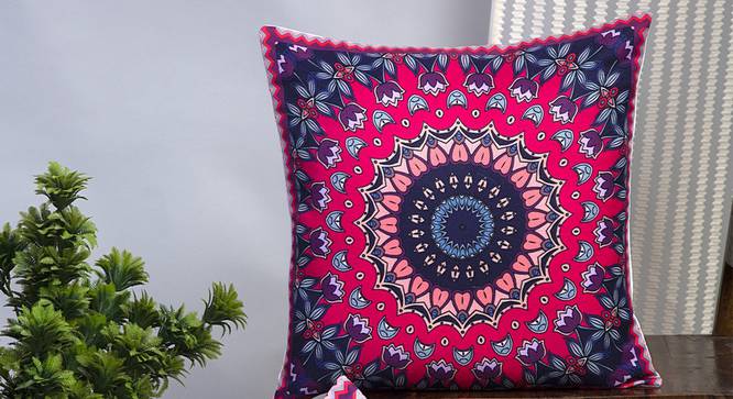 Niobe Cushion Cover - Set of 2 (Pink, 41 x 41 cm  (16" X 16") Cushion Size) by Urban Ladder - Design 1 Half View - 340077