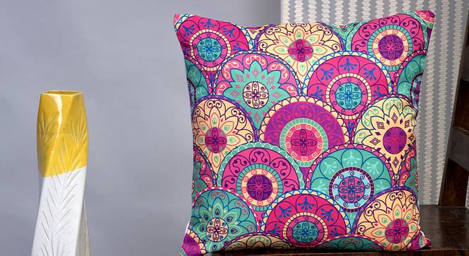 Zaleki Cushion Cover - Set of 2 (Red, 30 x 46 cm  (12" X 18") Cushion Size) by Urban Ladder - Design 1 Half View - 340195