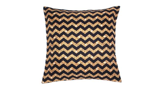 Ziva Cushion Cover - Set of 2 (Black, 41 x 41 cm  (16" X 16") Cushion Size) by Urban Ladder - Front View Design 1 - 340196