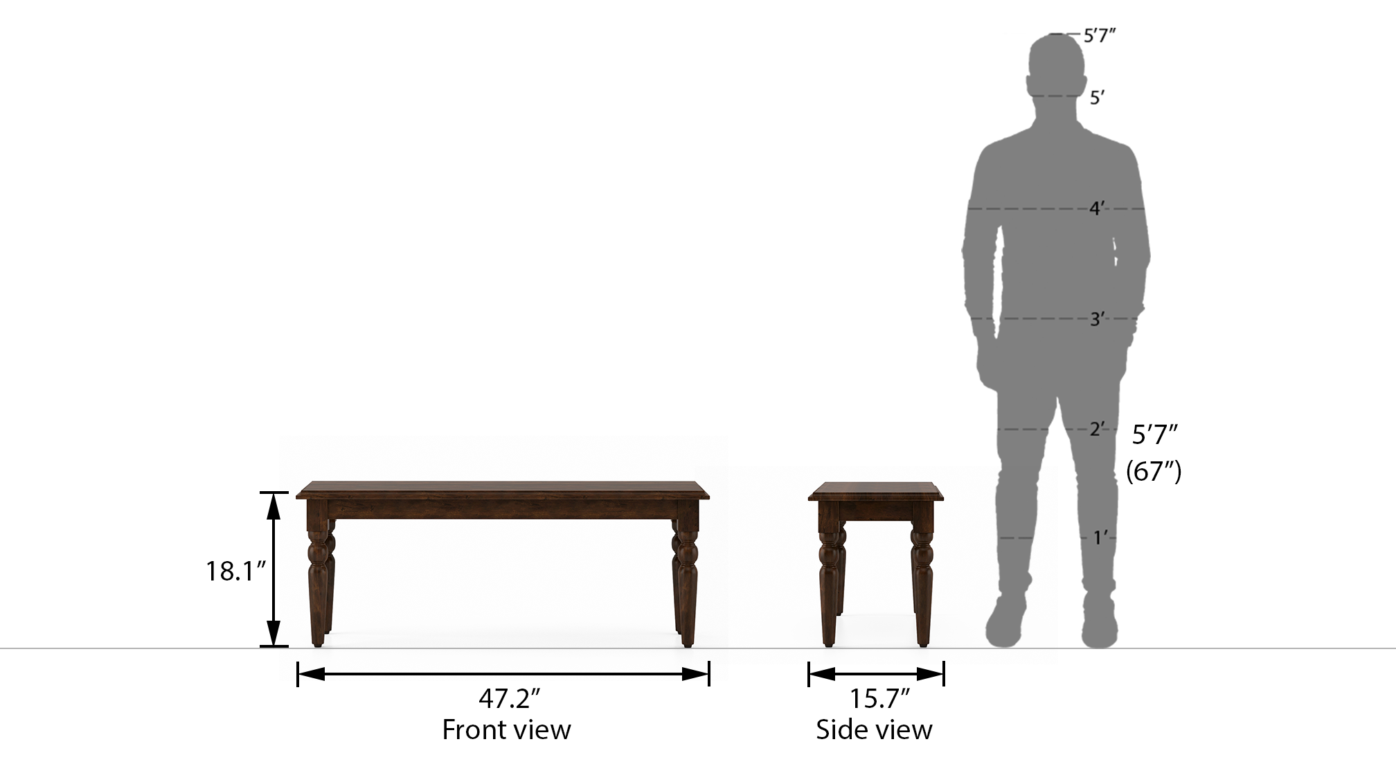 Mirasa 6 seater dining set with bench color lave