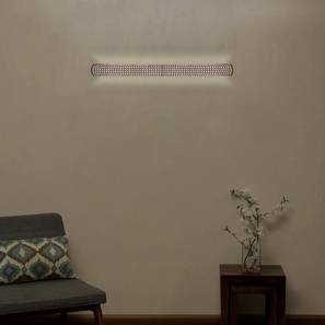 Cane Design Brown Fabric Wall Light