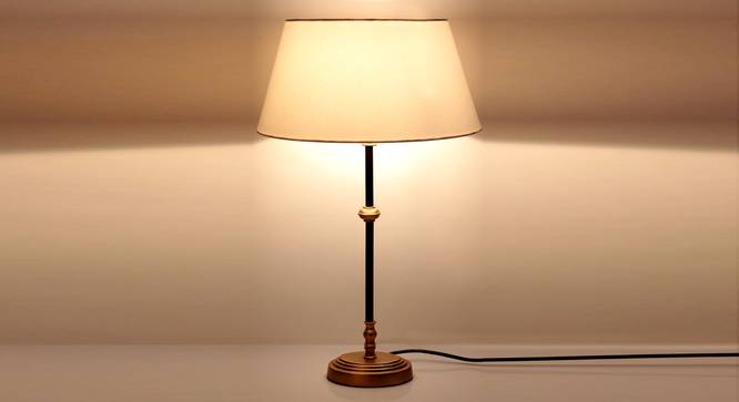 Ace Table Lamp (White Shade Colour, Cotton Shade Material) by Urban Ladder - Front View Design 1 - 340320