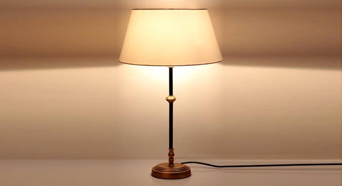 Ace Table Lamp (White Shade Colour, Cotton Shade Material) by Urban Ladder - Front View Design 1 - 340320