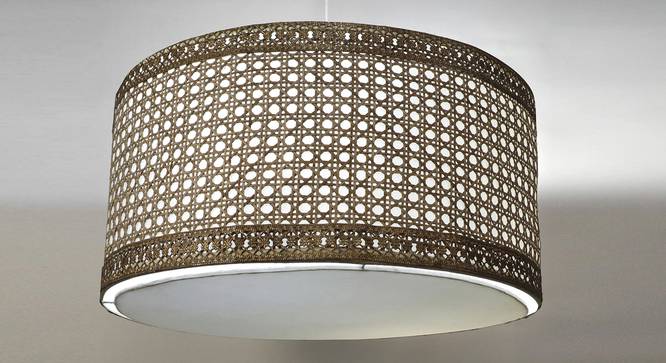 Cane Pendant Light (Brown, Brown Shade Color, Cane Shade Material) by Urban Ladder - Front View Design 1 - 340323