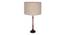 Birche Table Lamp (Linen Shade Material, Beige Shade Colour, Cedar Red) by Urban Ladder - Design 1 Side View - 340328