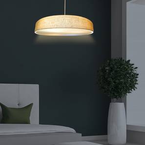 Pinecraft Design Isle Pendant Light (Beige, Linen Shade Material, Beige Shade Color)