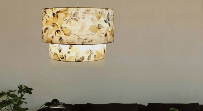 Flora Pendant Light (Cotton Shade Material, Printed Shade Color, Printed) by Urban Ladder - Design 1 Half View - 340359