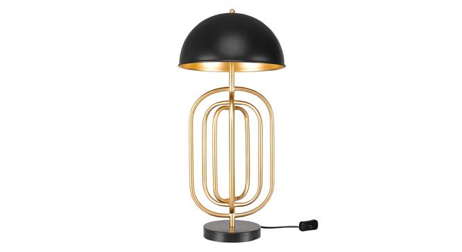 Gold Turner Table Lamp (Gold, Black Shade Colour, Metal Shade Material) by Urban Ladder - Front View Design 1 - 340362