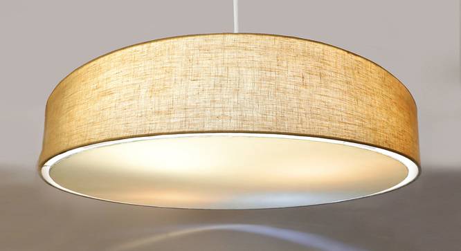 Isle Pendant Light (Beige, Linen Shade Material, Beige Shade Color) by Urban Ladder - Front View Design 1 - 340367