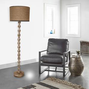 Floor Lamps Design Marlerville Floor Lamp (Brown Shade Colour, Rustic Wood, Jute Shade Material)