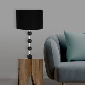 Table Lamps Design Oscar Table Lamp (Black Shade Colour, Cotton Shade Material)