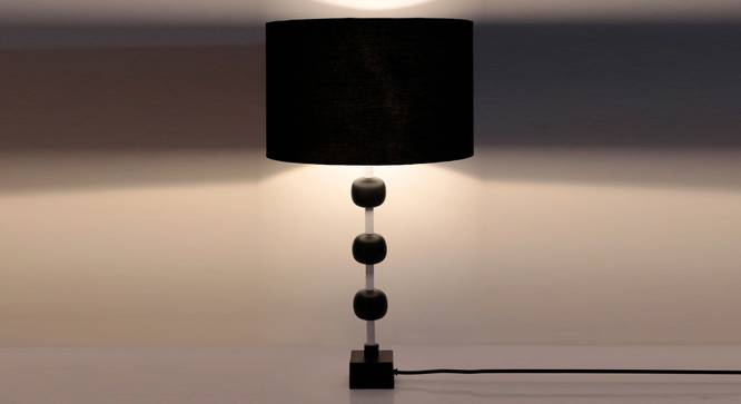 Oscar Table Lamp (Black Shade Colour, Cotton Shade Material) by Urban Ladder - Front View Design 1 - 340449