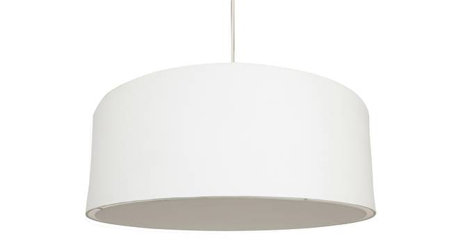 Oberon Pendant Light (White, Cotton Shade Material, White Shade Color) by Urban Ladder - Front View Design 1 - 340450