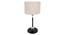 Veris Table Lamp (Black, Linen Shade Material, Beige Shade Colour) by Urban Ladder - Design 1 Side View - 340453