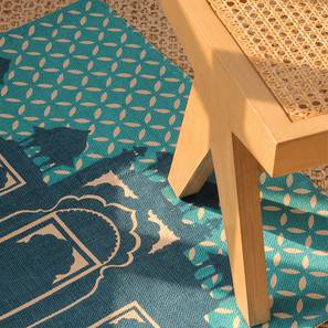 Area Carpet Design Blue Cotton Doormat - Set of