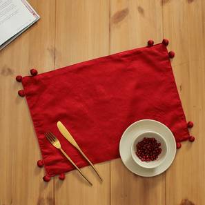 Height Adjustable Table Design Rust Cotton Inches Table Mat - Set of