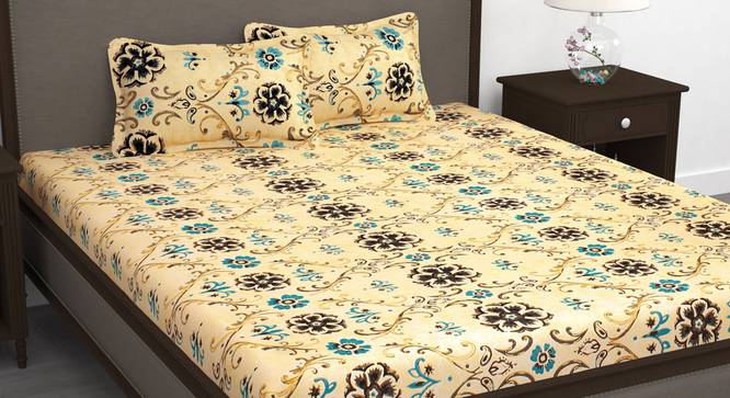 Frian Bedsheet (Cream, King Size) by Urban Ladder - Design 1 Full View - 341045