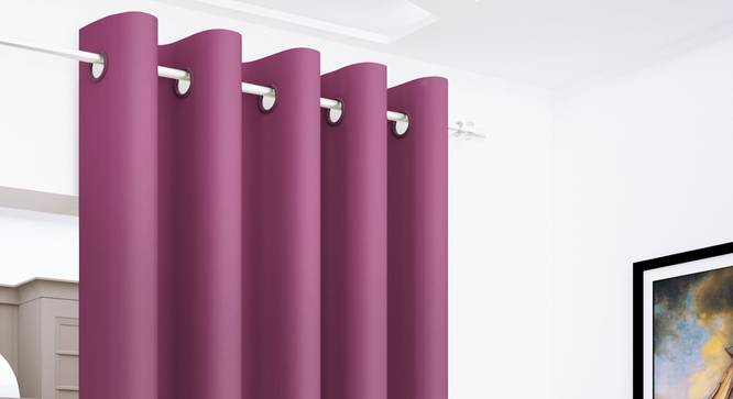 Jet Door Curtain (Lavender, 274 x 117 cm  (108"x46") Curtain Size) by Urban Ladder - Design 1 Full View - 341300