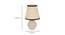 Atury Table Lamp (Cream, White Shade Colour, Cotton Shade Material) by Urban Ladder - Design 1 Dimension - 342240
