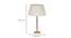 Ace Table Lamp (White Shade Colour, Cotton Shade Material) by Urban Ladder - Design 1 Dimension - 342247
