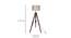 Acten Floor Lamp (Brown, Linen Shade Material, Beige Shade Colour) by Urban Ladder - Design 1 Dimension - 342260
