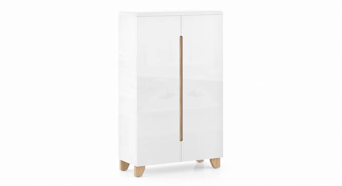 Oslo High Gloss Shoe Rack (White Finish, Two Door) by Urban Ladder - Cross View Design 1 - 346717