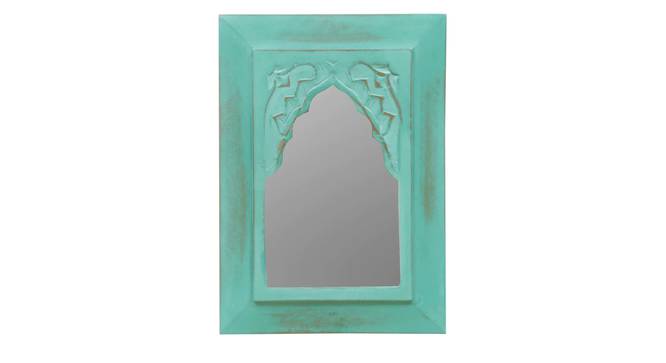 Cora Wall Mirror (Teal) by Urban Ladder - Front View Design 1 - 