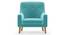 Hagen Lounge Chair (Icy Turquoise Velvet) by Urban Ladder - Front View Design 1 - 348563