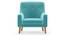 Hagen Lounge Chair (Icy Turquoise Velvet) by Urban Ladder - Front View Design 1 - 348563