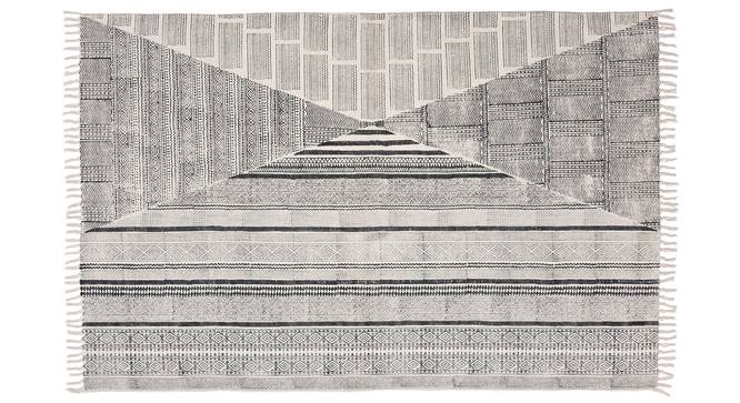 Basil Dhurrie (160 x 110 cm (63" x 43") Carpet Size) by Urban Ladder - Front View Design 1 - 348612