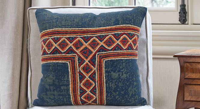 Cillian Cushion Cover (46 x 46 cm  (18" X 18") Cushion Size) by Urban Ladder - Design 1 Half View - 348631