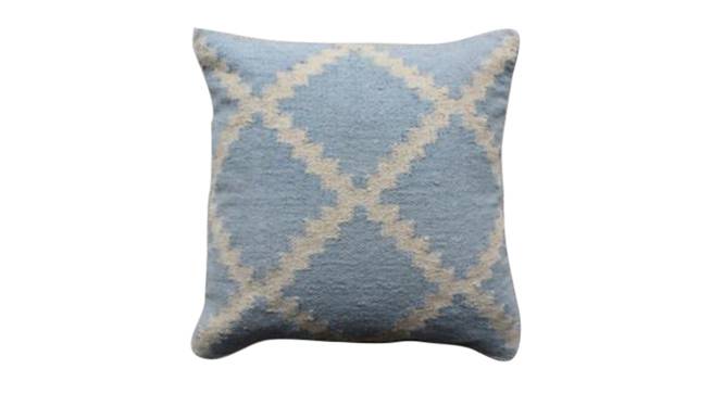 Brody Cushion Cover (46 x 46 cm  (18" X 18") Cushion Size, Sky Blue) by Urban Ladder - Front View Design 1 - 348632
