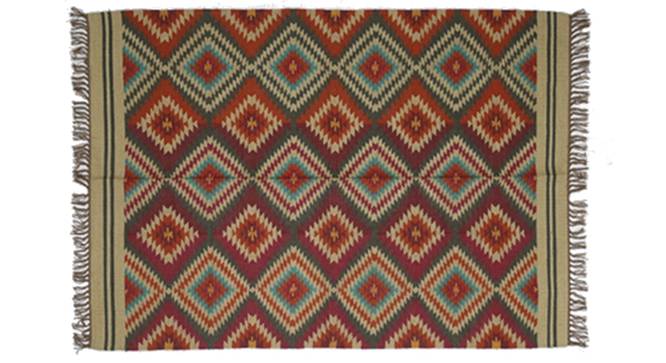 Mariel Dhurrie (200 x 90 cm (78" x 35") Carpet Size) by Urban Ladder - Front View Design 1 - 348792