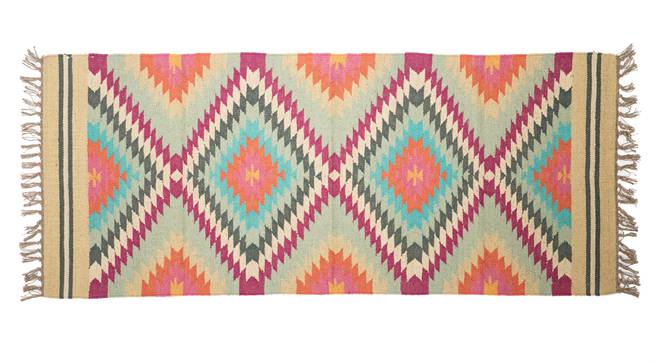 Mariel Dhurrie (80 x 300 cm  (31" x 118") Carpet Size) by Urban Ladder - Front View Design 1 - 348793