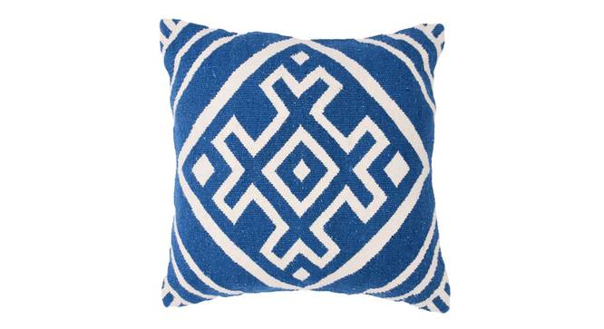 Kieran Cushion Cover (Blue, 46 x 46 cm  (18" X 18") Cushion Size) by Urban Ladder - Front View Design 1 - 348800
