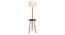 Faraday Floor Lamp with Side Table (Natural Linen Shade Colour, Light Walnut Base Finish) by Urban Ladder - Front View Design 1 - 348955